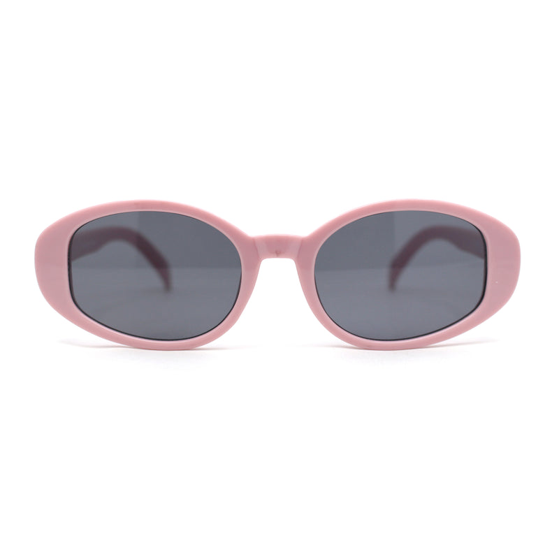 Womens Retro Classy Chic Mod Oval Plastic Fashion Sunglasses