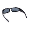 90s Trendy Plastic Narrow Wrap Around Oval Sport Sunglasses