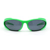 90s Trendy Plastic Narrow Wrap Around Oval Sport Sunglasses