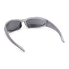 90s Trendy Plastic Narrow Wrap Around Oval Sport Sunglasses