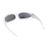 90s Trendy Plastic Narrow Wrap Around Oval Sport Sunglasses