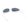 90s Trendy Plastic Narrow Wrap Around Oval Sport Sunglasses