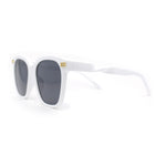 Womens Oversized Designer Horn Rim Twisted Arm Plastic Rectangular Sunglasses