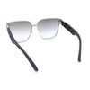 Womens Rimless Metal Rim Horn Rim Rectangle Designer Fashion Sunglasses