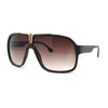 Mens Luxury Oversized Large Mogul Racer Plastic Fashion Sunglasses