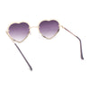 Womens Metal Race Jewel Trim Rimless Heart Shape Hippie Sunglasses