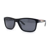 Mens Polarized Antiglare Rectangular Sport Horn Rim Agent Sunglasses