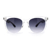 Womens Boyish Hipster Horn Rim Fashion Plastic Chic Sunglasses