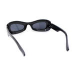 Unique Retro Convex Narrow Oval Luxury Designer Plastic Sunglasses