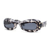 Unique Retro Convex Narrow Oval Luxury Designer Plastic Sunglasses