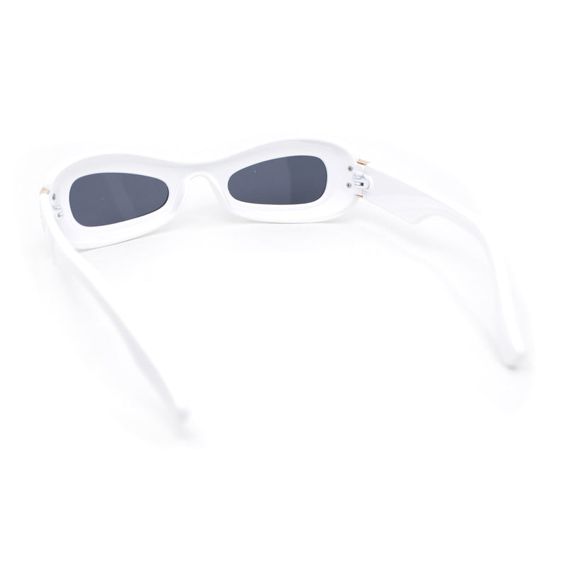 Unique Retro Convex Narrow Oval Luxury Designer Plastic Sunglasses