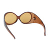 Oversized Round Goggle Style Thick Temple Plastic Dimensional Plastic Sunglasses