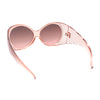 Oversized Round Goggle Style Thick Temple Plastic Dimensional Plastic Sunglasses