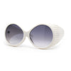Oversized Round Goggle Style Thick Temple Plastic Dimensional Plastic Sunglasses