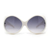 Oversized Round Goggle Style Thick Temple Plastic Dimensional Plastic Sunglasses