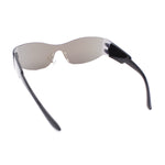 80s Robotic Rectangular Rimless Shield Sport Plastic Sunglasses