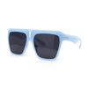 Flat Top Oversized Rectangular Plastic Retro Racer Fashion Sunglasses