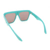 Flat Top Oversized Rectangular Plastic Retro Racer Fashion Sunglasses