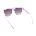 Flat Top Oversized Rectangular Plastic Retro Racer Fashion Sunglasses