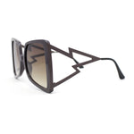 Womens Lightening Bolt Arm Oversized Butterfly Designer Diva Sunglasses