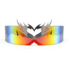 Flaming Heart Crown Tiara Futuristic Wrap Around Shield Sunglasses