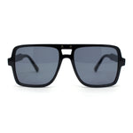 Womens Neat Flat Top Retro Lustrous Racer Plastic Sunglasses