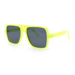 Womens Neat Flat Top Retro Lustrous Racer Plastic Sunglasses