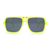 Womens Neat Flat Top Retro Lustrous Racer Plastic Sunglasses