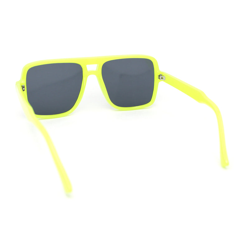 Womens Neat Flat Top Retro Lustrous Racer Plastic Sunglasses