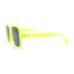 Womens Neat Flat Top Retro Lustrous Racer Plastic Sunglasses