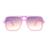 Womens Neat Flat Top Retro Lustrous Racer Plastic Sunglasses