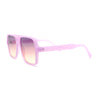 Womens Neat Flat Top Retro Lustrous Racer Plastic Sunglasses