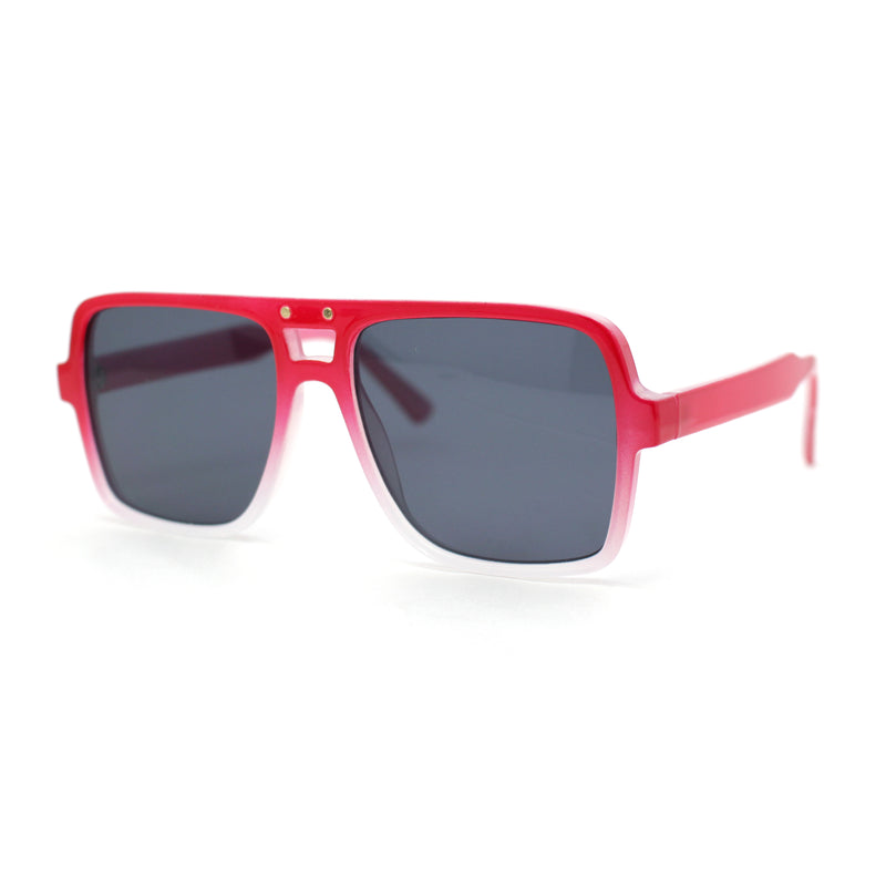 Womens Neat Flat Top Retro Lustrous Racer Plastic Sunglasses