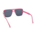 Womens Neat Flat Top Retro Lustrous Racer Plastic Sunglasses