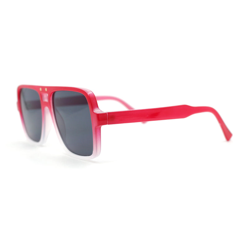 Womens Neat Flat Top Retro Lustrous Racer Plastic Sunglasses