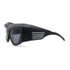 Mad Brow Line Super Thick Temple Angular Flat Top Plastic Sunglasses