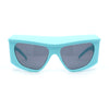 Mad Brow Line Super Thick Temple Angular Flat Top Plastic Sunglasses