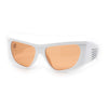 Mad Brow Line Super Thick Temple Angular Flat Top Plastic Sunglasses