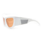 Mad Brow Line Super Thick Temple Angular Flat Top Plastic Sunglasses