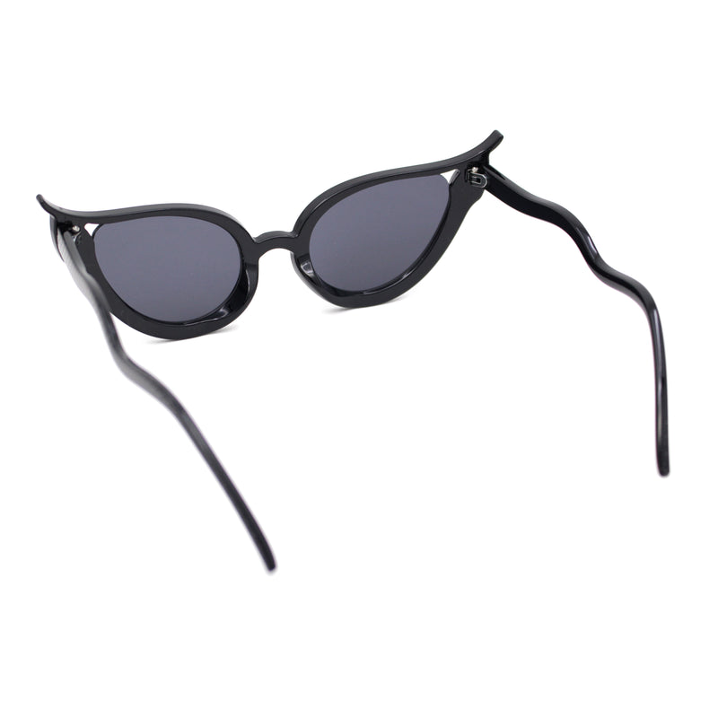 Snake Serpent Jewel Frame Plastic Cat Eye Diva Sunglasses