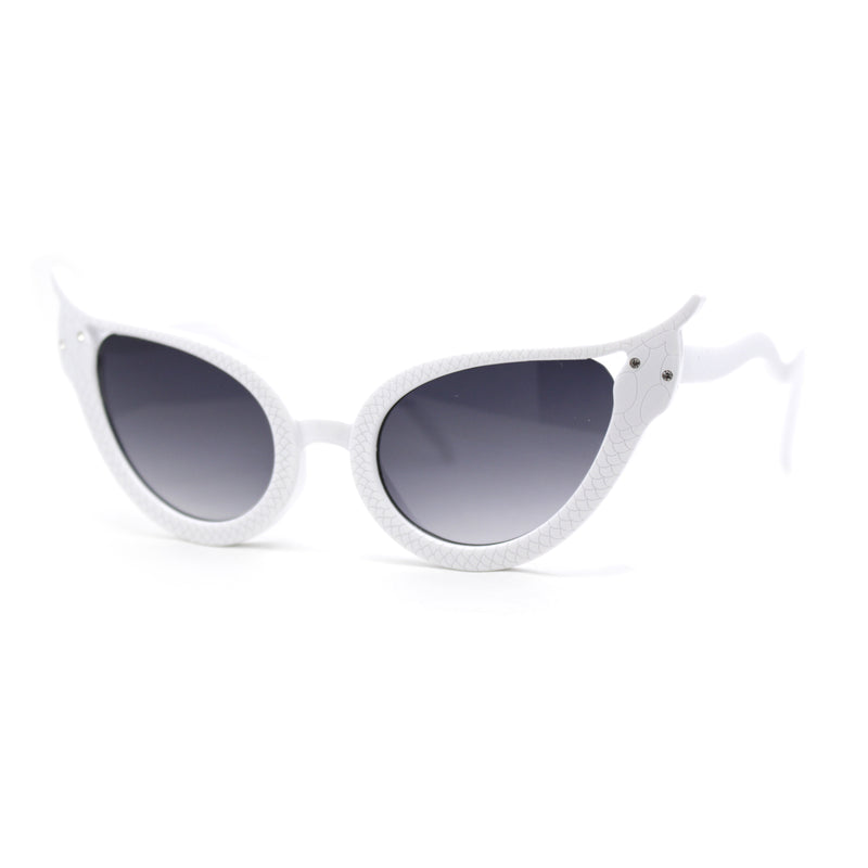 Snake Serpent Jewel Frame Plastic Cat Eye Diva Sunglasses