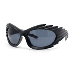 Hedgehog Fur Carving Retro Wrap Thick Temple Plastic Sunglasses