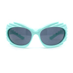 Hedgehog Fur Carving Retro Wrap Thick Temple Plastic Sunglasses