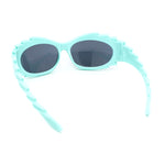 Hedgehog Fur Carving Retro Wrap Thick Temple Plastic Sunglasses