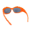 Hedgehog Fur Carving Retro Wrap Thick Temple Plastic Sunglasses