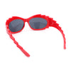 Hedgehog Fur Carving Retro Wrap Thick Temple Plastic Sunglasses