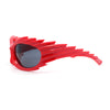 Hedgehog Fur Carving Retro Wrap Thick Temple Plastic Sunglasses