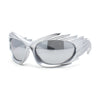 Hedgehog Fur Carving Retro Wrap Thick Temple Plastic Sunglasses