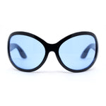 Retro Oversize Round Wrap Around Minimal 90s Dragonfly Sunglasses