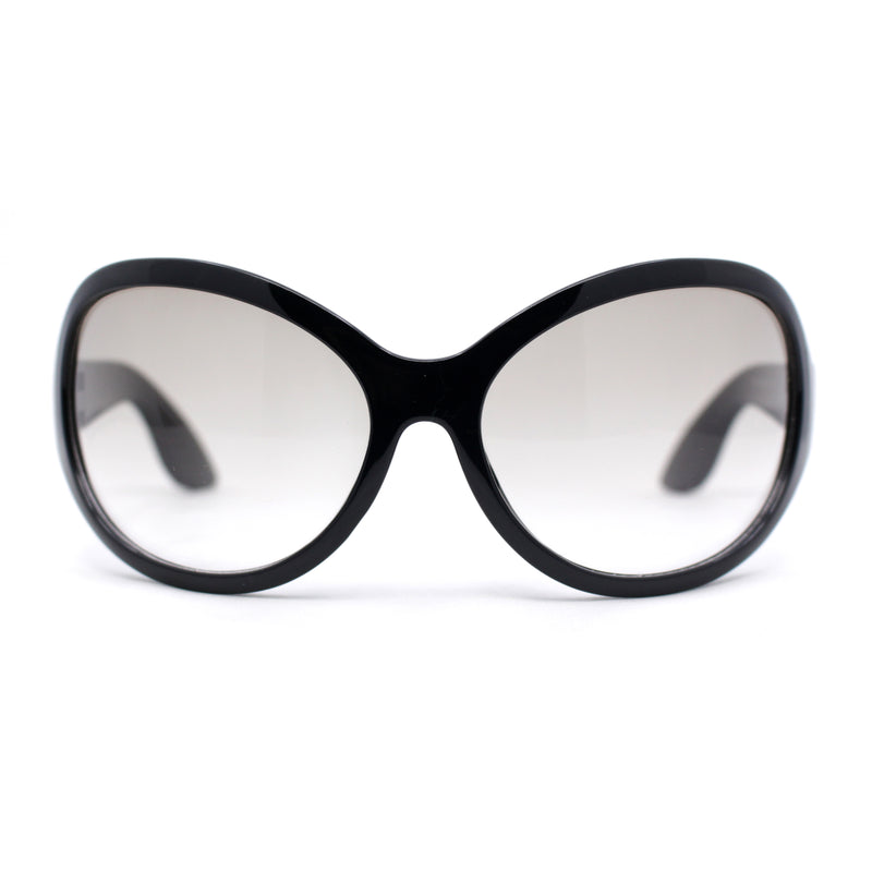 Retro Oversize Round Wrap Around Minimal 90s Dragonfly Sunglasses